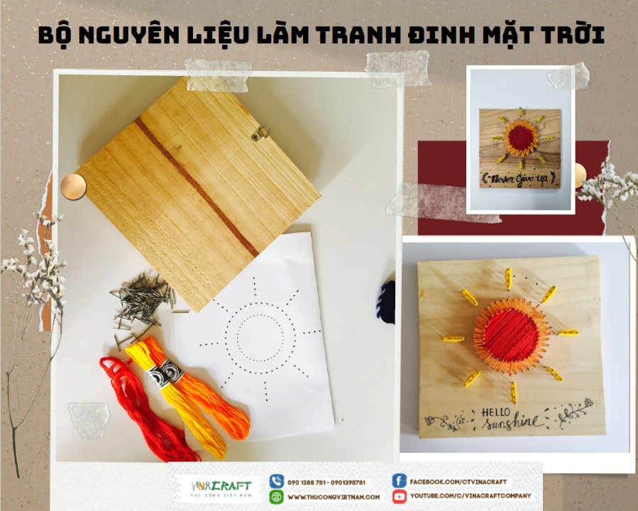 Bộ kit tranh đinh mặt trời